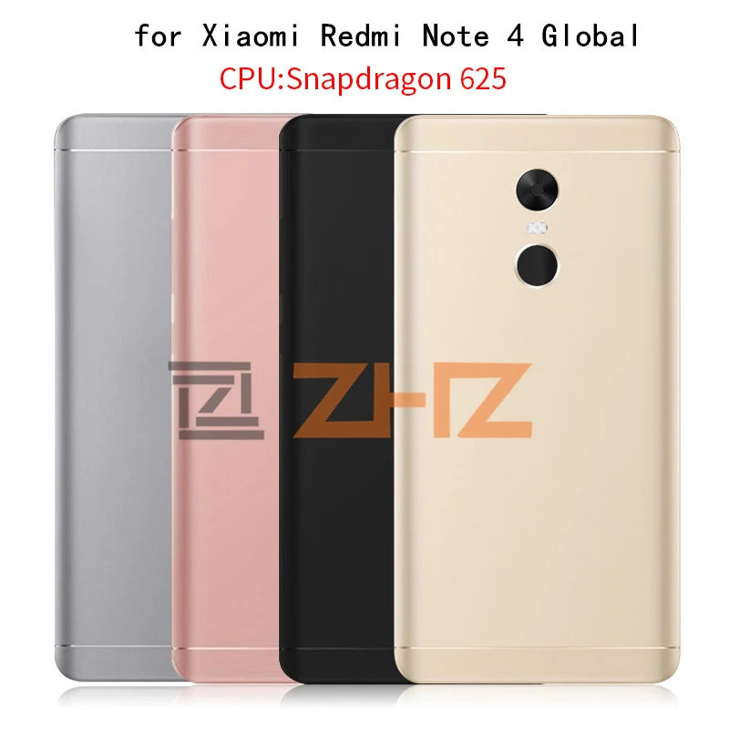 

Original For Xiaomi Redmi Note 4 Global snapdragon 625 Battery Back Cover Rear Door Housing + Side Key Replacement Repair Parts