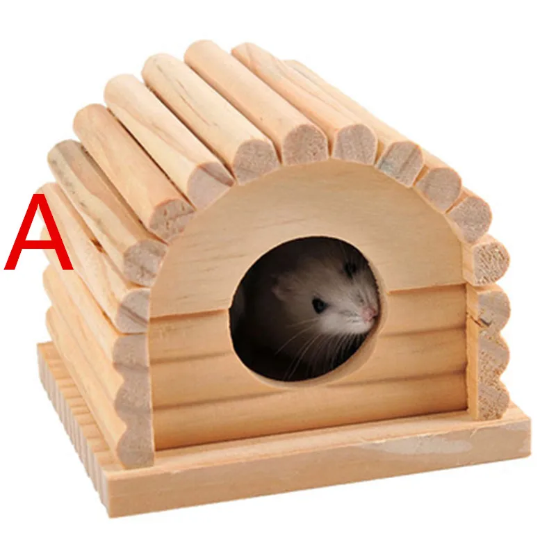 Деревянные игрушки для хомяка, туннель, клетка, деревянный домик, радужные качели, маленькие животные, домашние животные, игрушки для игры в крыс, мышь, мыши, хомяки - Цвет: A