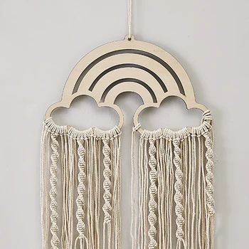 

Nordic Children Kids Wall Hanging Room Decor Cotton Tassels Handmade Macrame Home Decor Bohemian Handcrafted Hanging Decoration