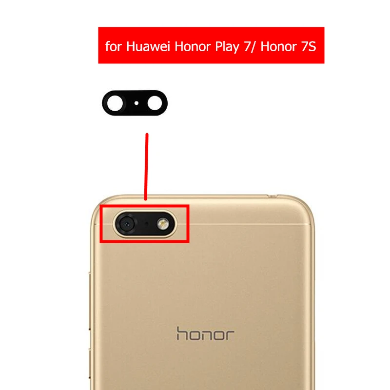 

2pcs for Huawei Honor 7S/ Honor Play 7 Camera Glass Lens Back Rear Camera Glass Lens with Glue Replacement Repair Spare Parts