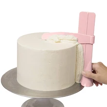 DIY скребок для торта Гладкий Регулируемый скребок для торта край разглаживатель мастики крем для украшения торта шпатель кухонная жаропрочная посуда