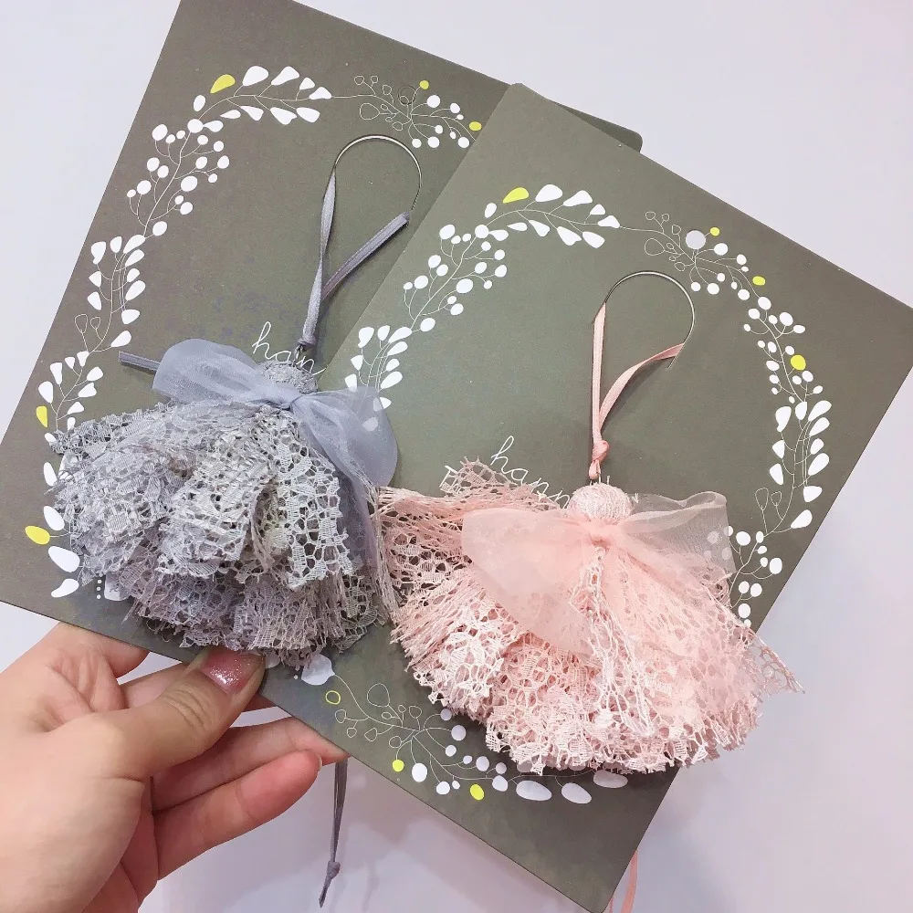 

Korea Handmade Cute Yarn Lace Tassel Bowknot Kids Children Girls Necklaces Apparel Accessories Gifts-SWCGNL107F