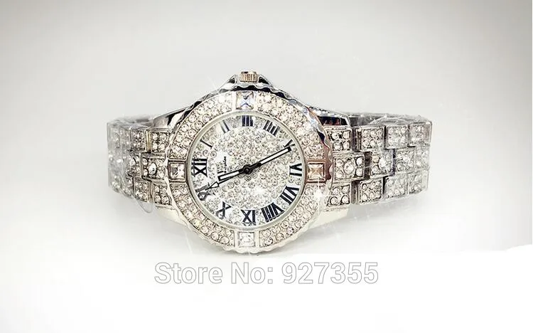 New font b Women b font Rhinestone font b Watches b font Rose Gold Dress font