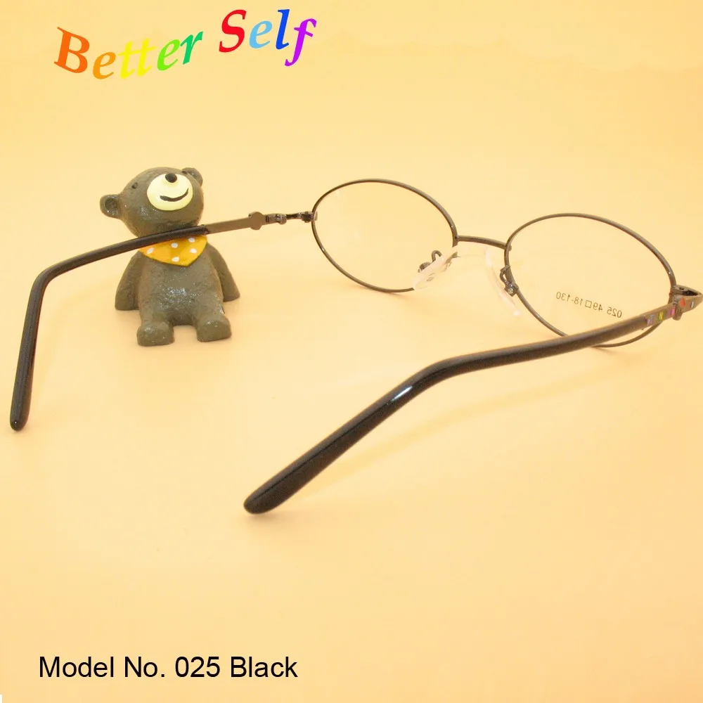 Полный обод очки детские очки овальные очки металлические оптические очки для девочек очки для мальчиков и девочек рамки беттер Селф F025