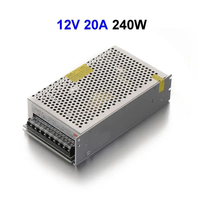 

10pcs DC12V 20A 240W Switching Power Supply Adapter Driver Transformer For LED Display LED Controller 5050 LED Modules