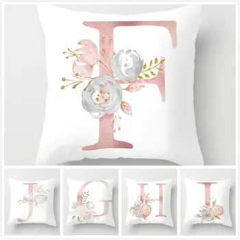 

RULDGEE 1PC Cute Design Letter Pillow Case English Letters Alphabet Cushion Cover The Child Abbreviated Name For Kids Gifts
