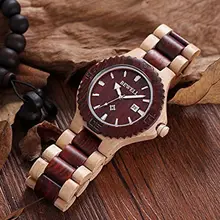BEWELL Wood Clock Watches Mens Top Brand Luxury Auto Date Hours Quartz Moment Saat Wristwatch Relogio
