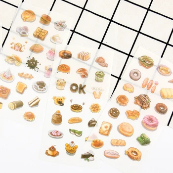 

15packs/lot sweet food series decorative stickers children decor DIY sticky label stationery scrapbook wholesale