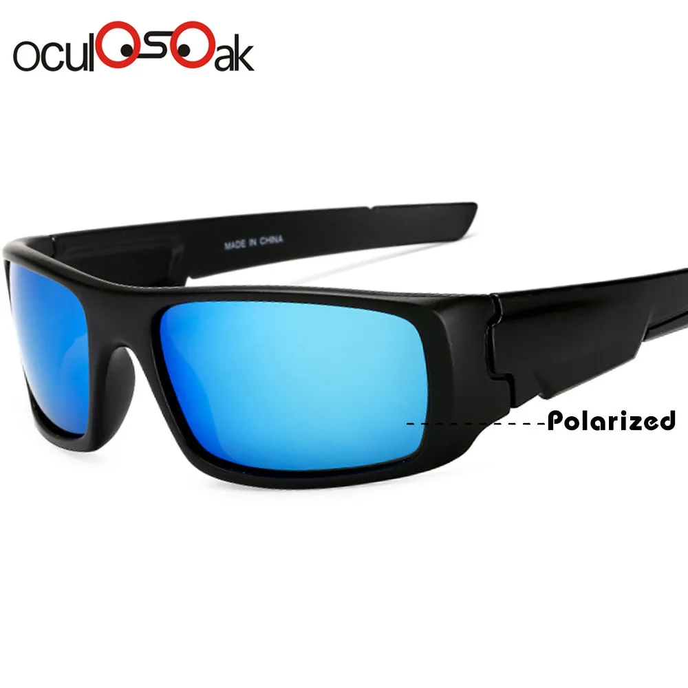 Новинка, поляризационные солнцезащитные очки для мужчин, фирменный дизайн, солнцезащитные очки для мужчин, защитные очки для рыбалки, UV400, Gafa Oculos de sol P1024 - Цвет линз: blue lens