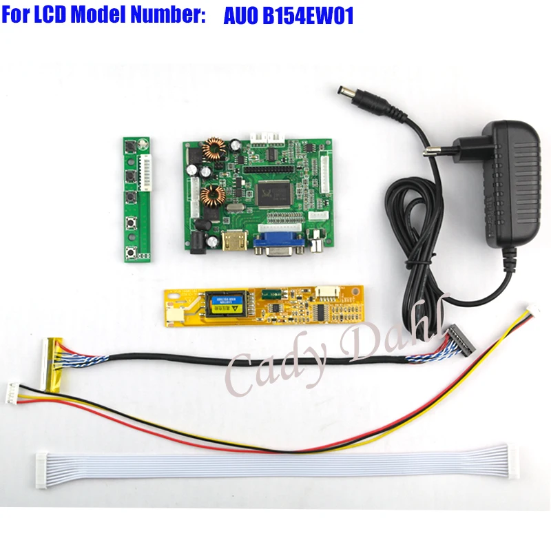 HDMI VGA 2AV Audio Video Controller Board + Inverter 30P Lvds Cable Kits for B154EW01 1280x800 1ch 6 bit LCD Display Panel | Компьютеры и