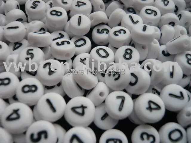 

DIY beads 500pcs/LOT 4*7mm Mixed Plastic Alphabets Letters Spacer round Bead,plastic number/digit/figure beads