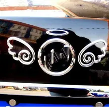 Professional car modification parts 3D stereo metal Angel stickers Metal wing decorative plaster
