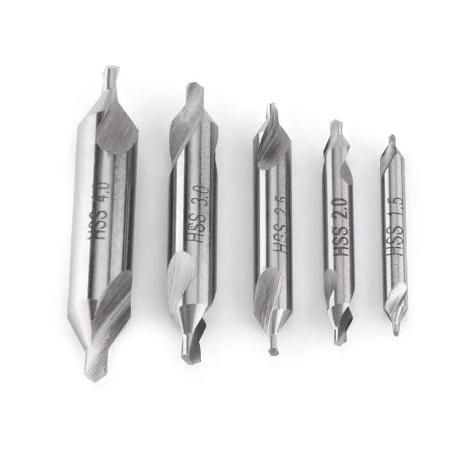 Buy 5pcs/Lot High Speed Steel Center Drill Bits Set 60