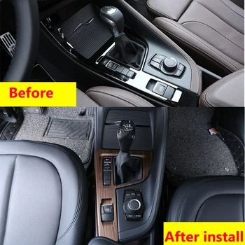 

Pine Wood Grain ABS Plastic Gear Panel Cover Trim For BMW X1 F48 20i 25i 25le 2016-2018 For Left Hand Drive Car Accessories