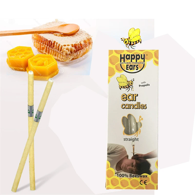 10PCS Happy Ear Candles Beeswax Propolis Ear Wax Removal Cleaner