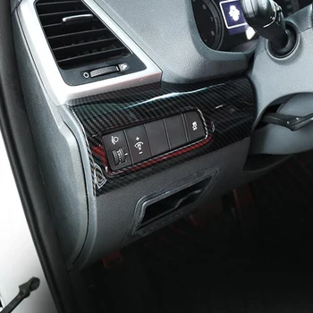 

For Hyundai Tucson 2019 ABS Carbon fibre Car left middle control box decoration sticker Cover Trim Car Styling Accessories 1pcs