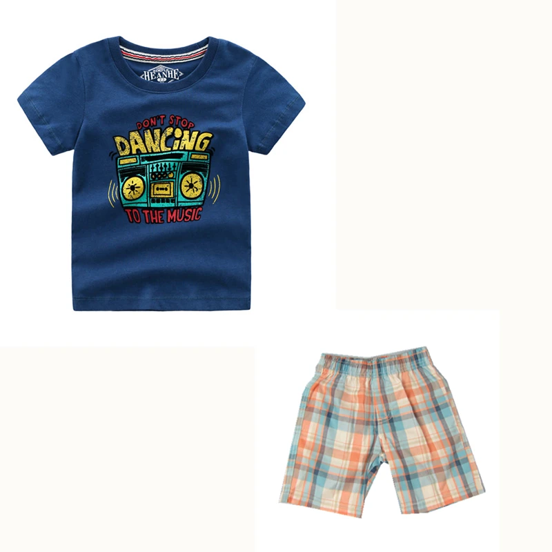 

CHILDREN SET 100% COTTON BABY BABY BOY BOYS SOLID O-NECK T-SHIRT SIZE BOY TOP CARTON PRINTED WEAR CHILDREN'S SETS SET