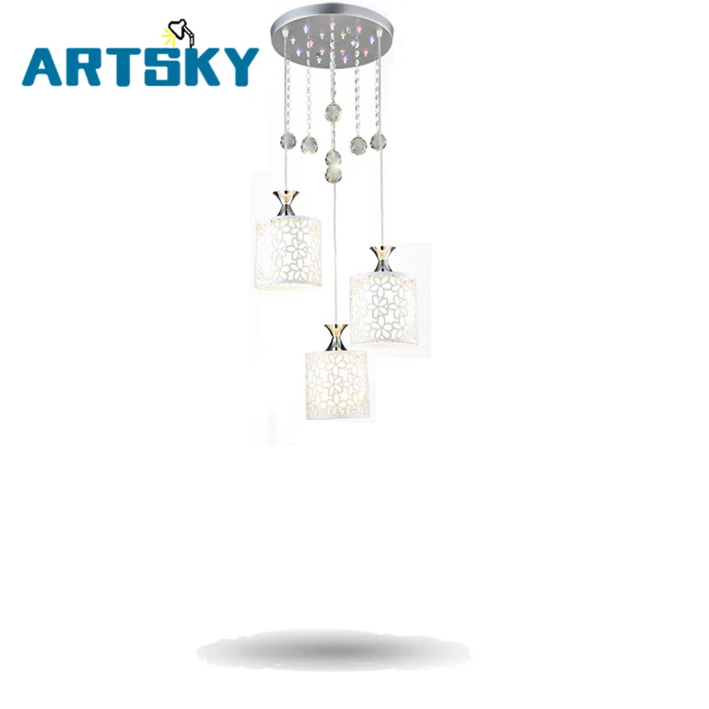 

Modern Minimalist Pendant Lamps Lighting Fashion Circular Shade Creative Personality Restaurant Three Single - Head Pendant Lamp