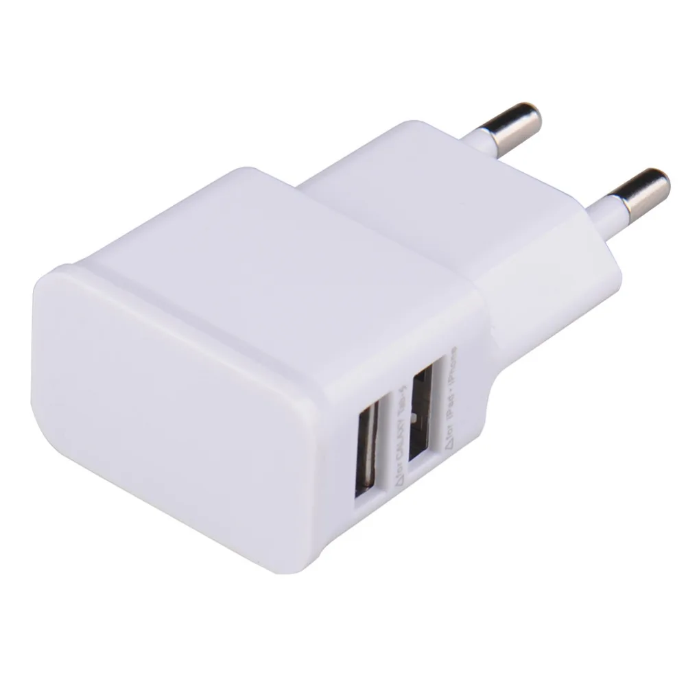 EU Plug Dual Double USB port mobile phone charger Wall AC Power Charger Home Travel usb For iphone ipad ipod for Samsung|usb charger|mobile