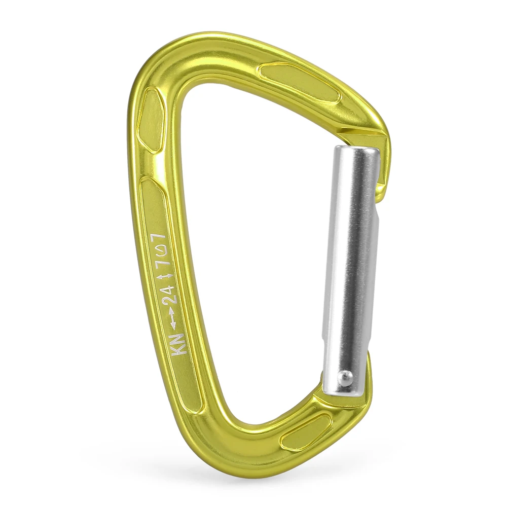 22KN / 24KN Climbing Canyoning Backpacking Hammocks Key Nose Carabiner Straight/Bent Gate Carabiner Non-locking Gate Carabiner