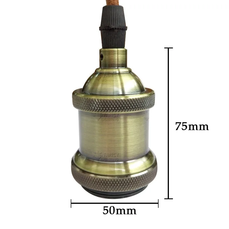 Алюминиевый Подвесной Светильник E27 держатель лампы 1 м шнур Подвесная лампа для гостиной/спальни Декор Подвесная лампа винтажные светильники