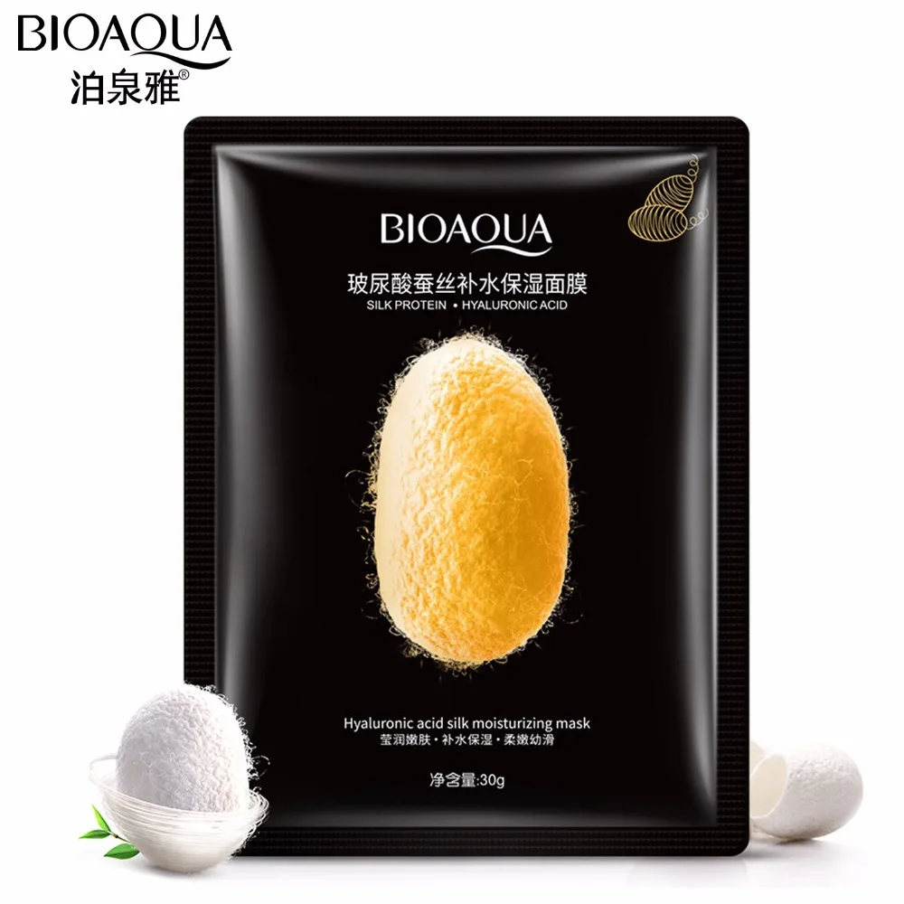 

BIOAQUA Silk Protein Hyaluronic Acid Moisturizing Facial Mask Skin Care Face Mask 40g/pcs