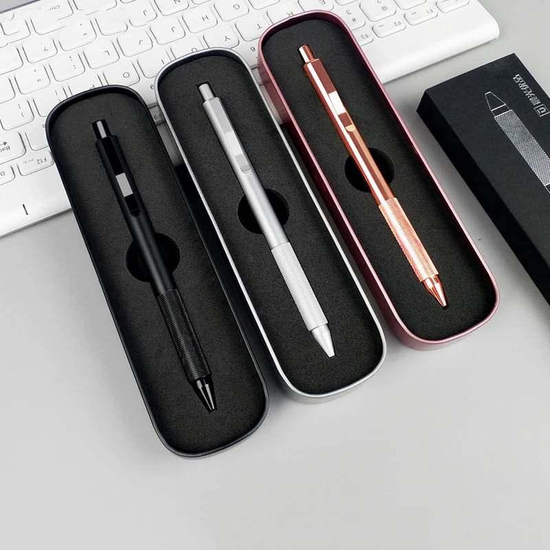 

M&G Retractable Metal Gel Pen 0.5mm Black Ink Refill Black Rose-gold Silver Luxury Gift Stylus Pens for Business Men Women