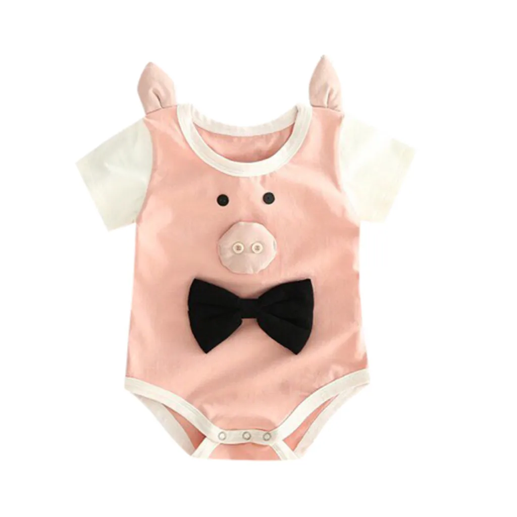 Летний боди-костюм для маленьких девочек, одежда для новорожденных, Детский комбинезон для младенцев с 3D принтом, комбинезон, костюм