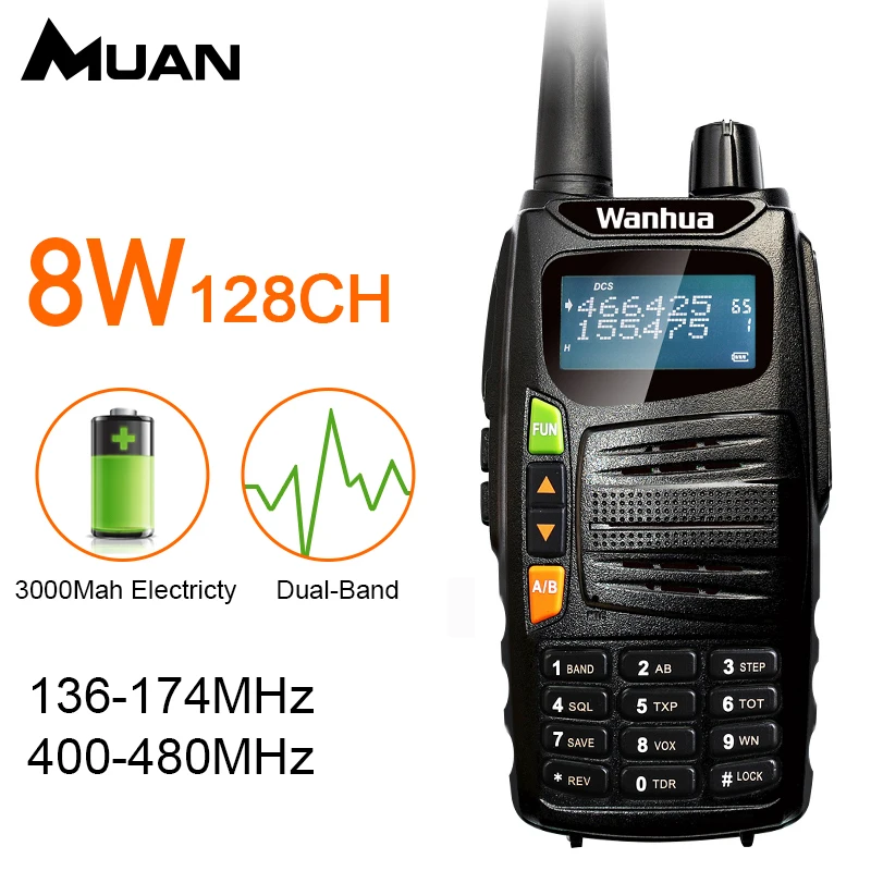 Муан Двухканальные рации gts710 Профессиональный Ручной FM трансивер Dual-Band 136-174/400-480