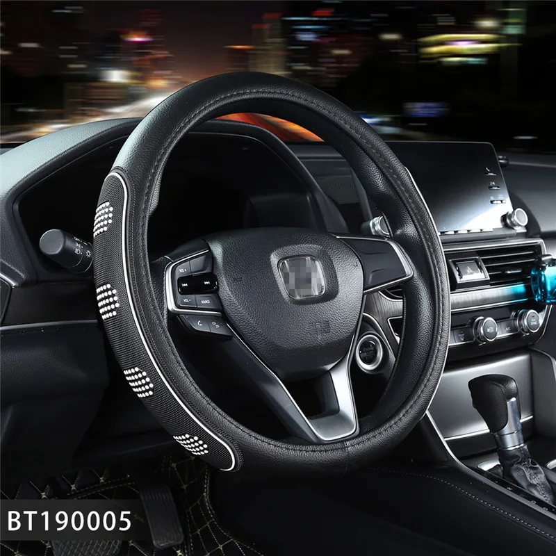 

Sport PU Leather Car Steering Wheel Covers Case For hyundai Nissan Peugeot 308 Honda Ford Focas mazda 3 Mercedes Volkswagen bMW