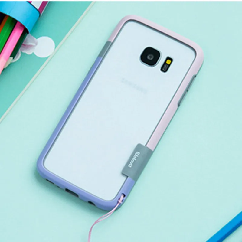 For Samsung S7 S7 edge Note8 Luxury Rugged Armor Hybrid soft Cover Frame TPU case for samsung Galaxy S8 S9 plus Phone Arc Bumper