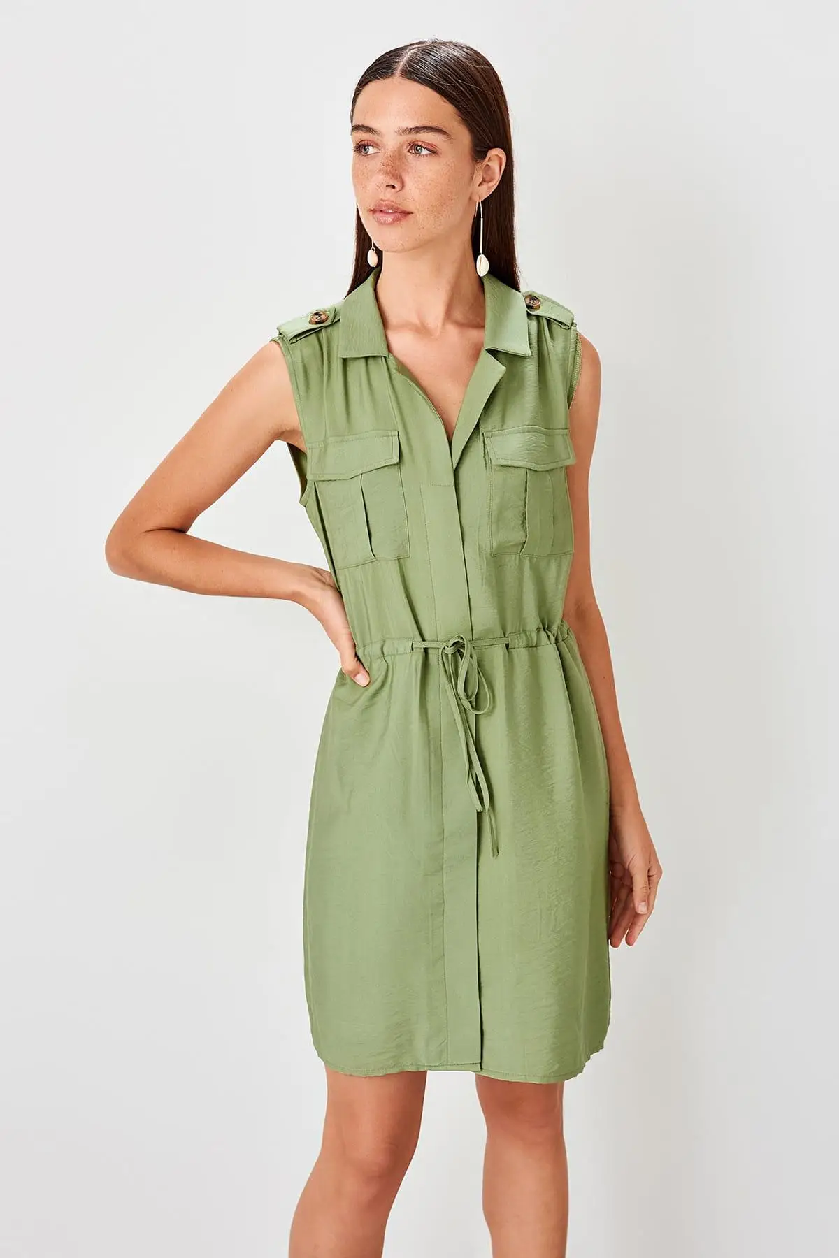 Trendyol Haki Gusset платье TWOSS19EL0263 | Женская одежда