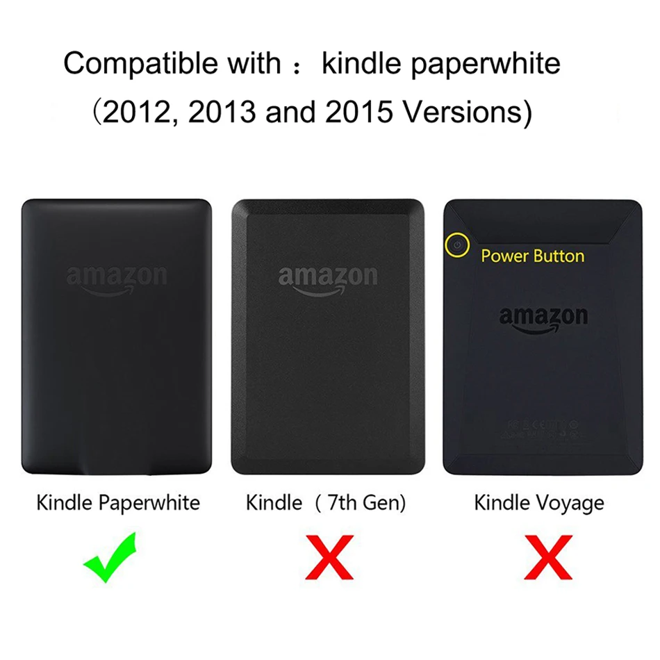 Капа для Amazon Kindle Paperwhite 1/2/3 6 дюймов для чтения электронных книг Tablet Smart Sleep/Wake из искусственной кожи чехол крышка со стилусом