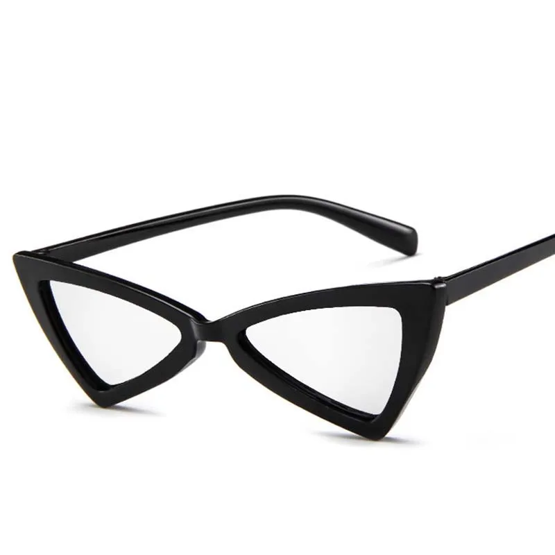 LeonLion, модные треугольные солнечные очки для женщин, фирменный дизайн, небольшая оправа, пластиковые солнцезащитные очки, винтажные очки De Sol Mujer - Цвет линз: Black White