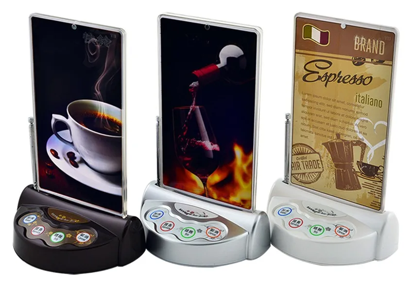 menu holder call button system