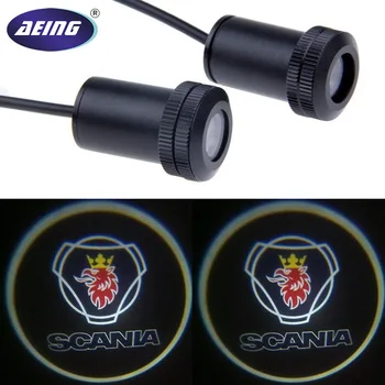 

AEING 2*Ghost Shadow Logo welcome Car LED Door Light Laser Courtesy Slide Projector logo Emblem light For Tamiya Scania