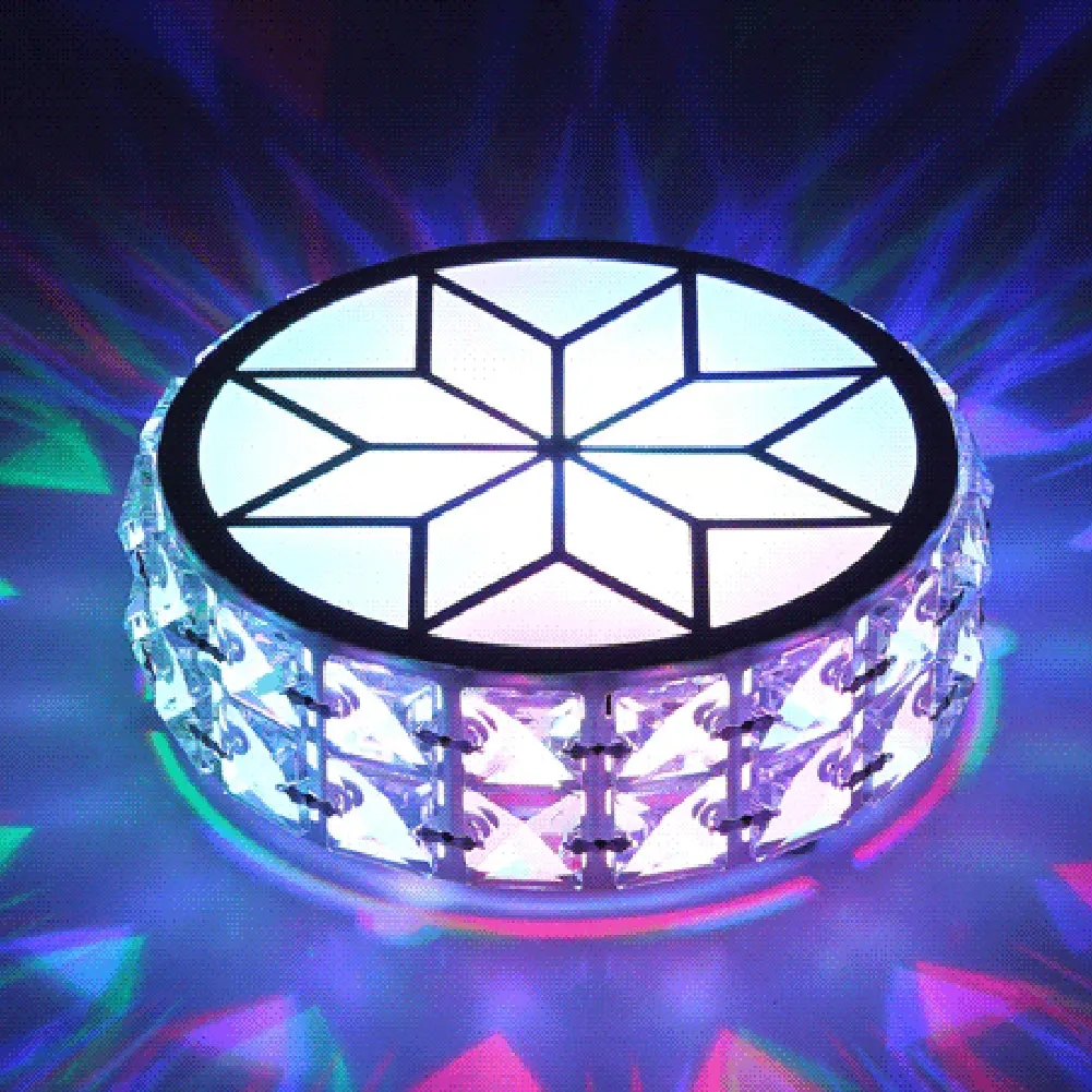 

6W/12W Modern Metal Crystal Ceiling Light Lamp For Hallway Dinning Room Flush Mounted Glass Lampshade Round Aisle Veranda Light