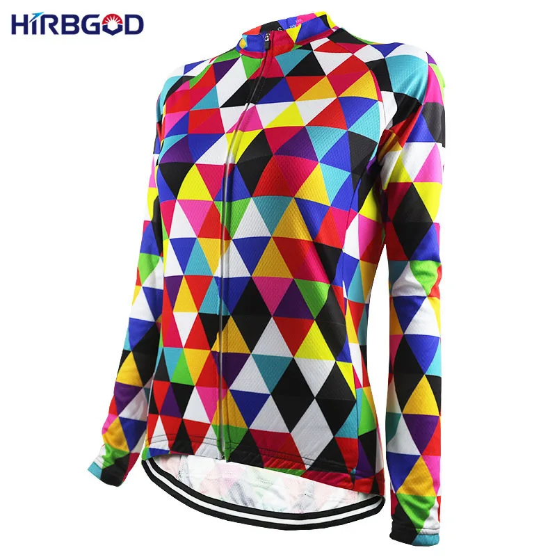 Стильная разноцветная Женская велосипедная одежда HIRBGOD с длинным рукавом