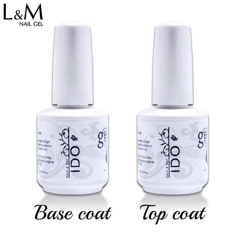 

2 Pcs/Lot Base Coat+Top Coat(Upgrade Wipe Top Coat/Active Repair No Wipe Top Coat) Clear Nail Gel Polish Lacquer