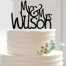100 шт/партия креативный MR& MRS дизайн Свадебный торт вставлена карта свадебный торт Топпер украшения для торта для вечеринки