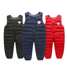 Зимние детские комбинезоны для девочек; леггинсы; хлопковые теплые брюки для малышей; брюки для мальчиков; Детские Водонепроницаемые потертые брюки; комбинезоны для малышей