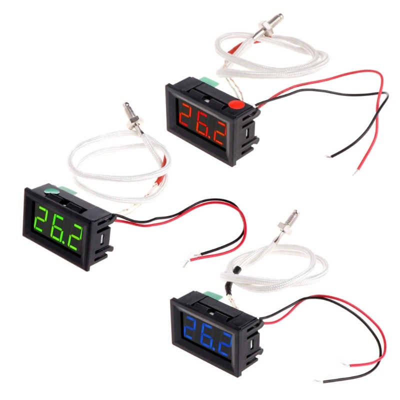 

XH-B310 Digital Thermometer 12V Temperature Meter K-type M6 Thermocouple Tester R11 Drop ship