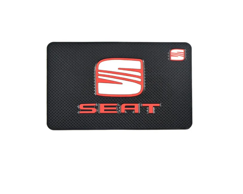 

1X 20*13cm Car Logo Car Non-Slip Mat for SEAT Ibiza Toledo Arosa Alhambra Exeo FR Supercopa Mii Cordoba Car Styling