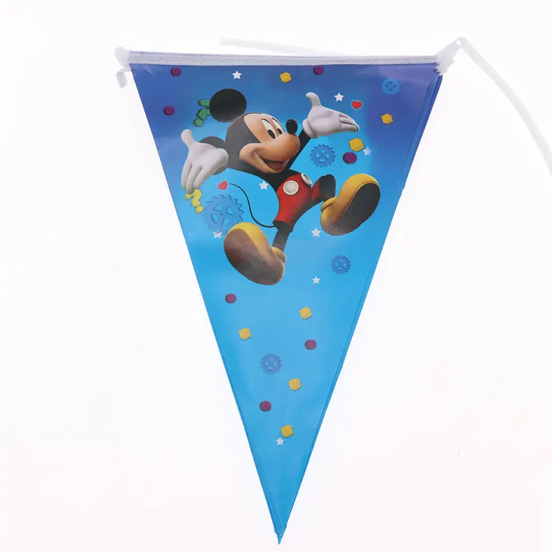 Тематическая вечеринка на день рождения Микки Маус, украшения для мальчиков и девочек, детские одноразовые наборы посуды, принадлежности для дня рождения - Цвет: banner 10pcs