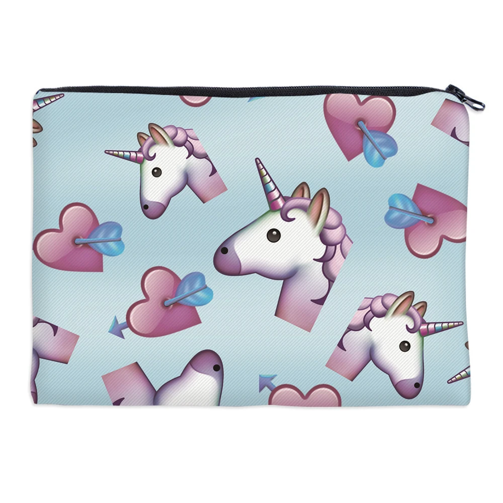 Buy BBL 3D Printing Cute Pink Unicorn Cosmetic Case Multicolor Pattern Women