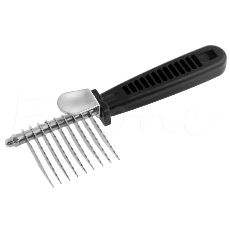 

Handheld Pet Grooming Comb Brush Knot-Free with Steel Teeth for Dog Cat Puppy