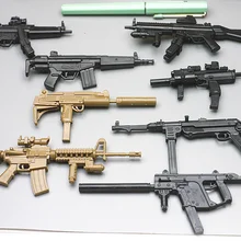 1:6 8 шт./компл. 4D 1/6 пистолет MP7 УЗИ MP5 кинжал MP40 пистолет-пулемет карабин Штурмовая винтовка сборка модель игрушка для фигурку