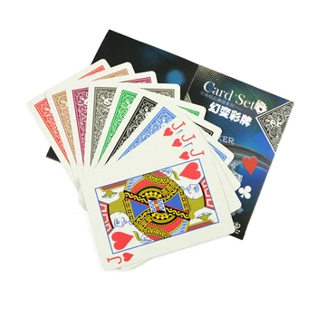 

Colorful Cards Magic Tricks Free Shipping Magia Trick Toys Children Close up Easy Fun Magie Card