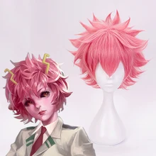 Парик для косплея My Hero Academy, Mina Ashido, парики для косплея, термостойкие синтетические парики для косплея Boku No Hero Academy, парики для Хэллоуина