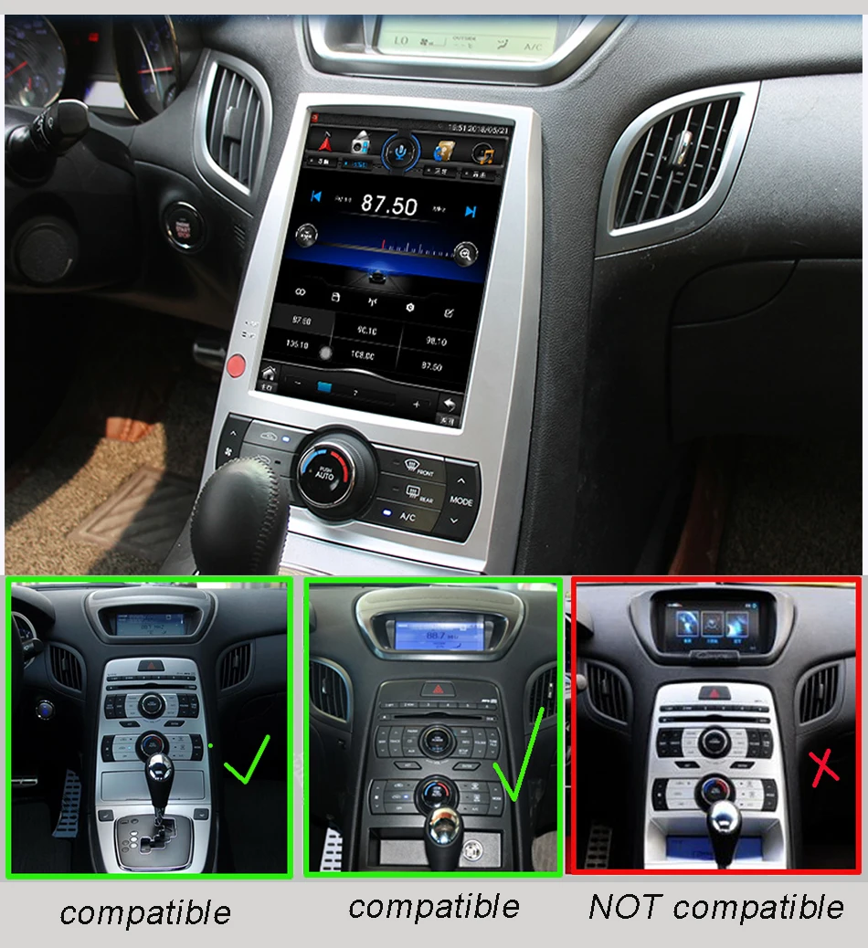 Cheap 10.1inch Android 6.0 Car Radio GPS Head Unit For Hyundai genesis coupe rohens  black/white color 1